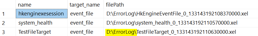 XE event file path in the ErrorLog folder