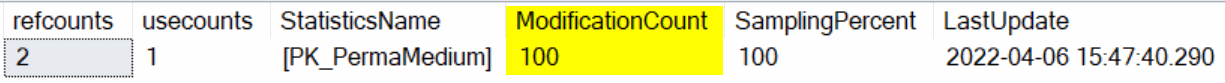 Plan cache info with the snapshot value